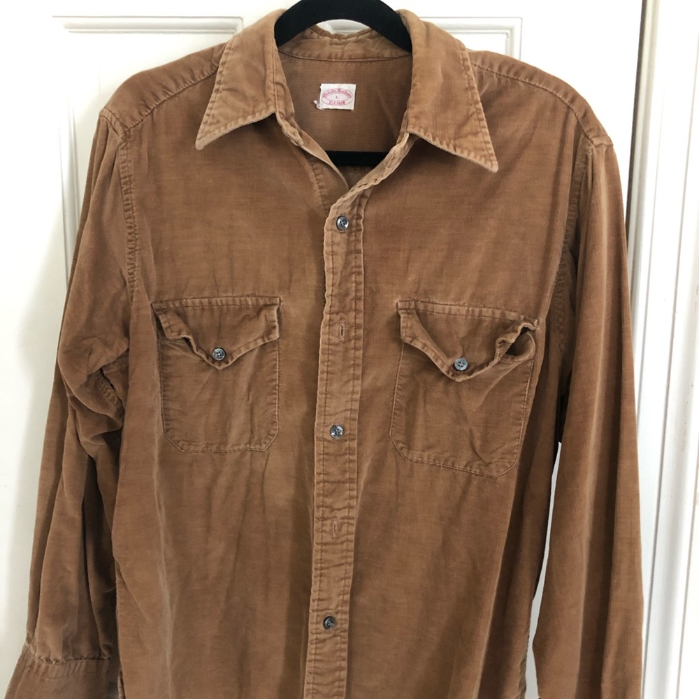 Vintage Brooks Bothers brown corduroy shirt